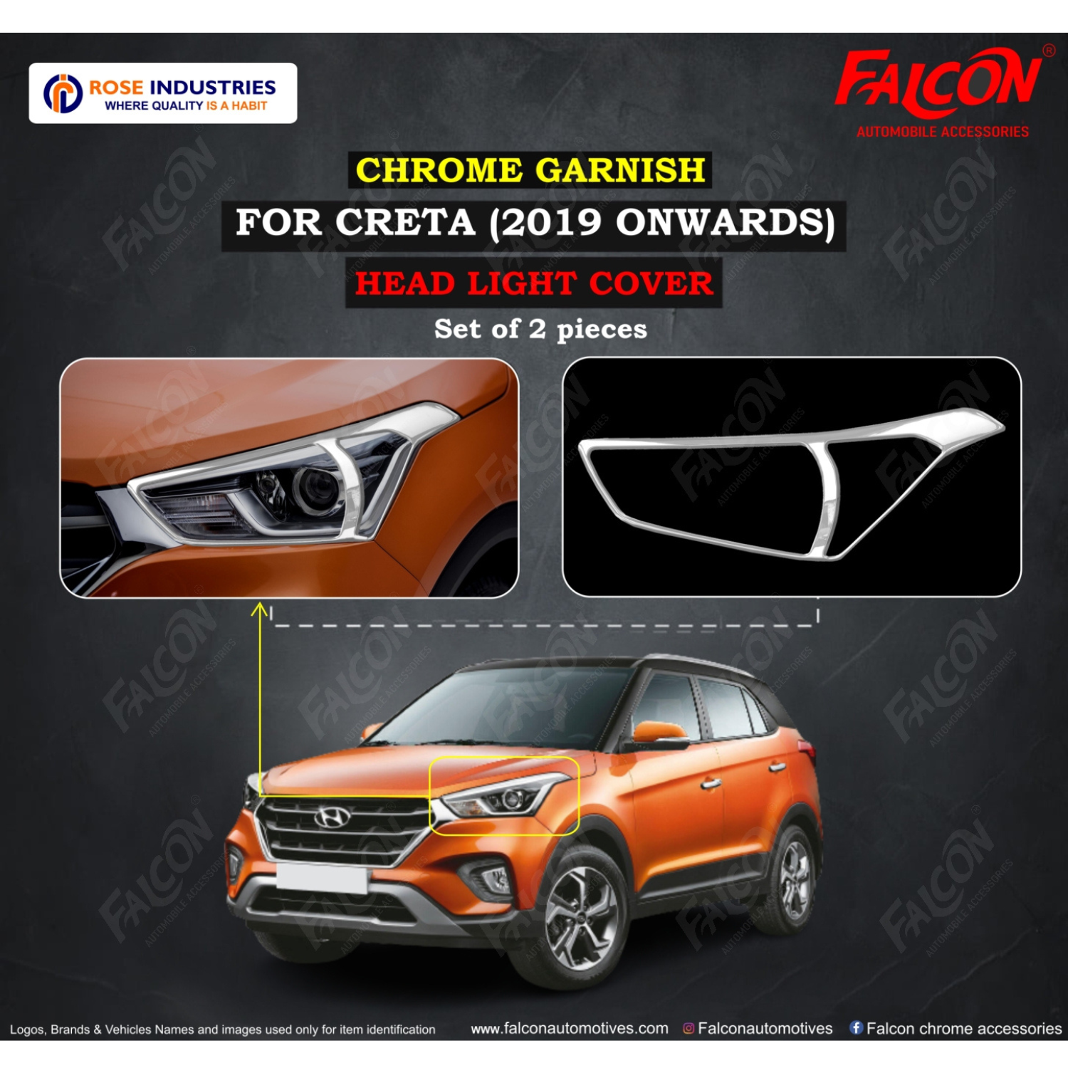 CRETA HEAD LIGHT COVER RC292