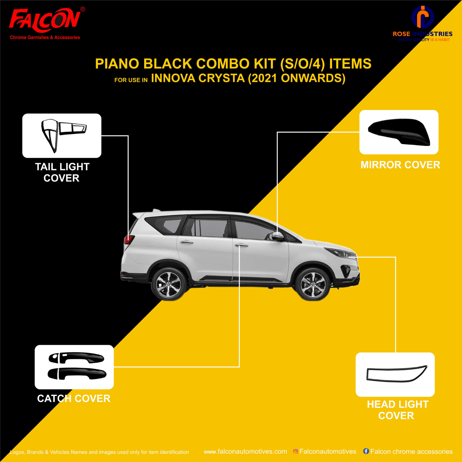 TOYOTA INNOVA T-3, 4 PIANO BLACK KIT