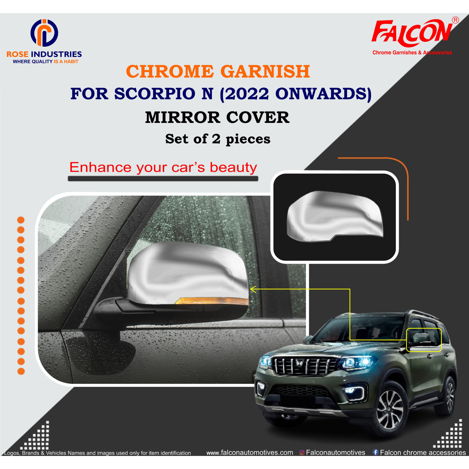 SCORPIO N MIRROR COVER RC678