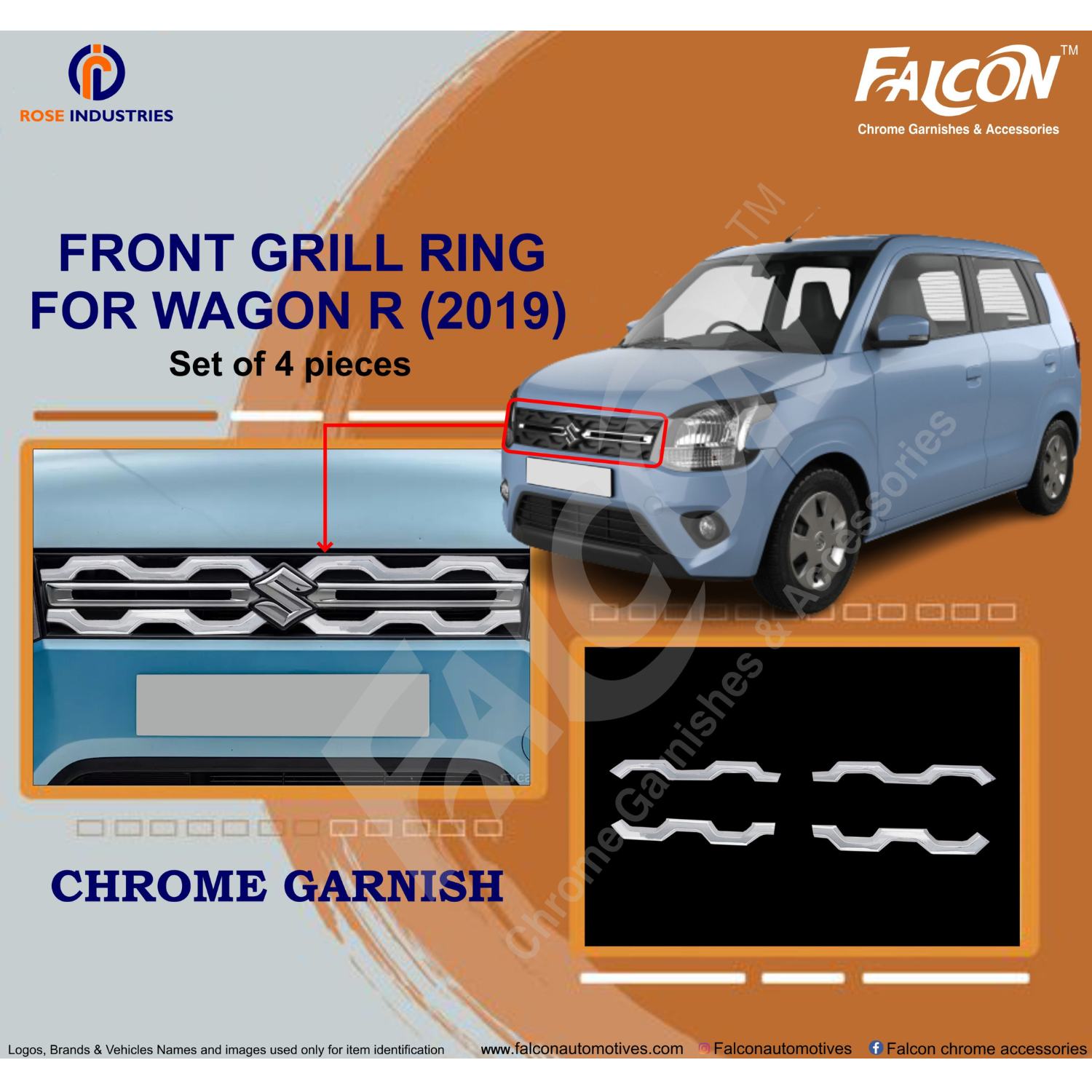 WAGON-R T-5 FRONT GRILL RINGS RC537