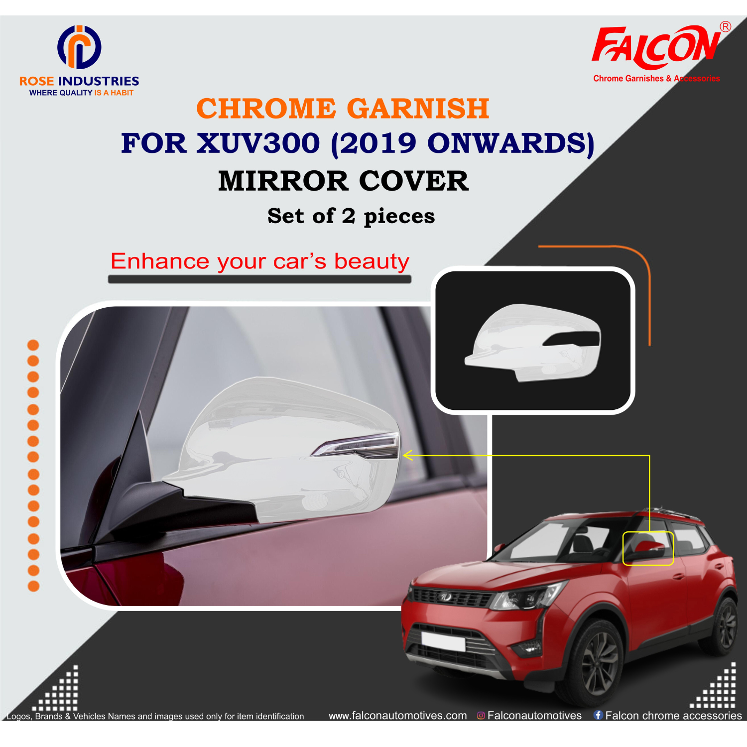 XUV 300 MIRROR COVER RC693