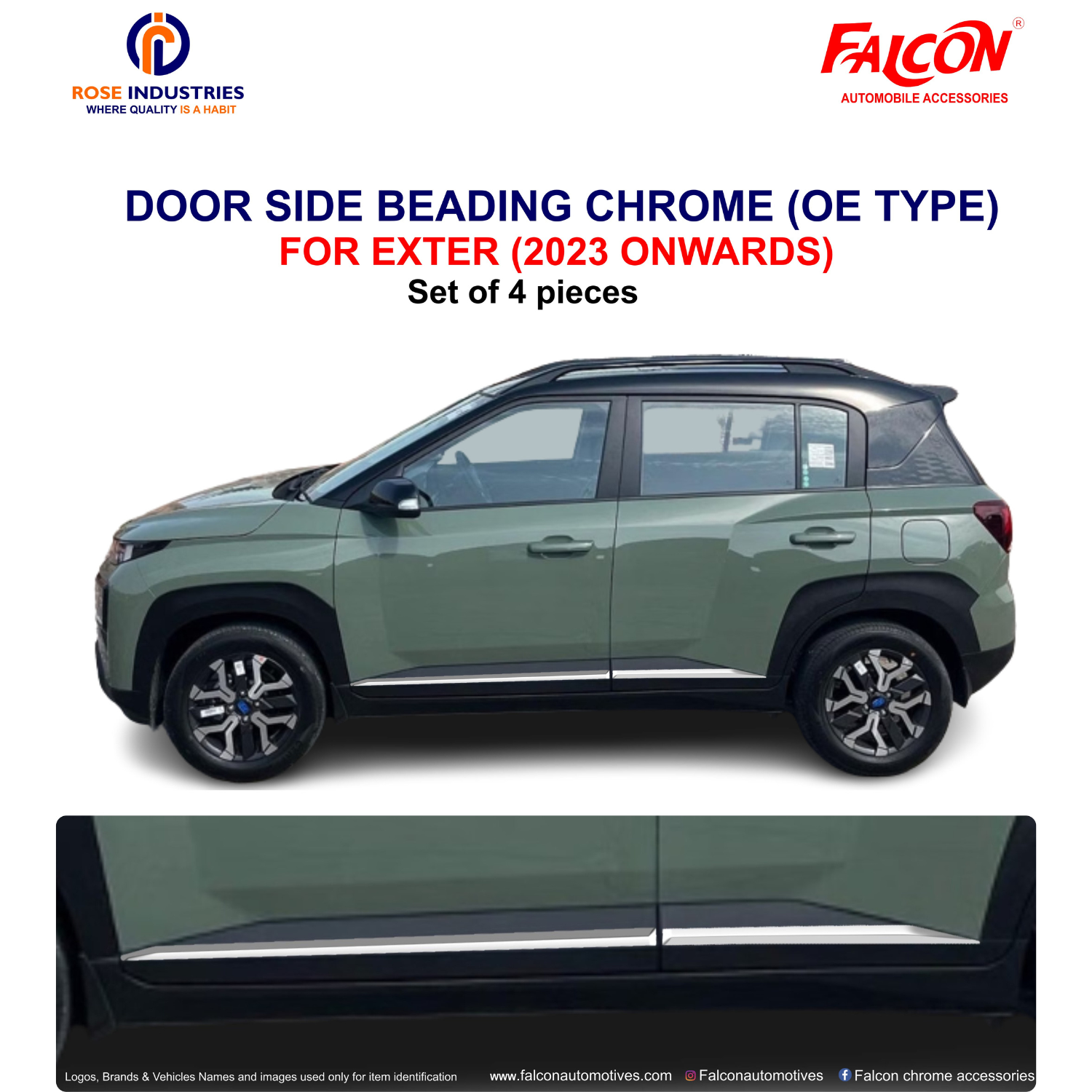 EXTER SIDE BEADING CHROME RS122