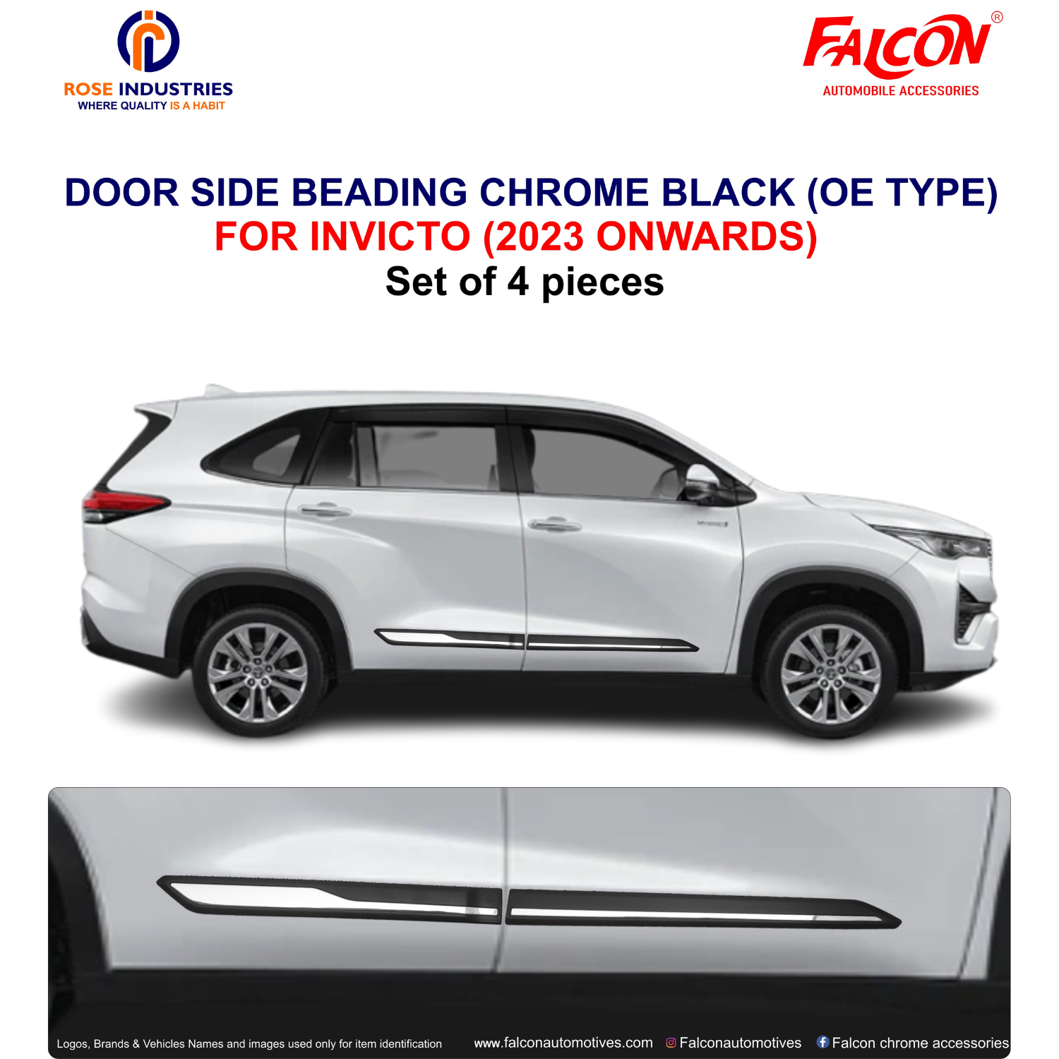 INVICTO SIDE BEADING BLACK CHROME RS120