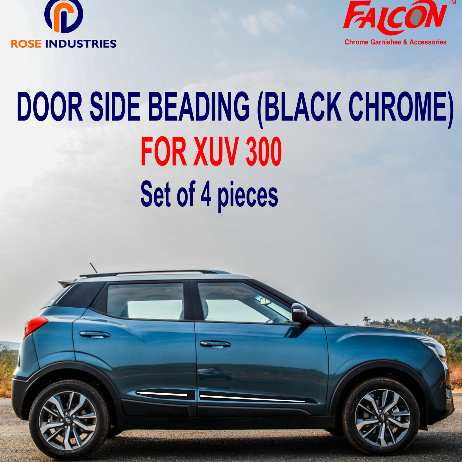 XUV 300 SIDE BEADING CHROME RS123