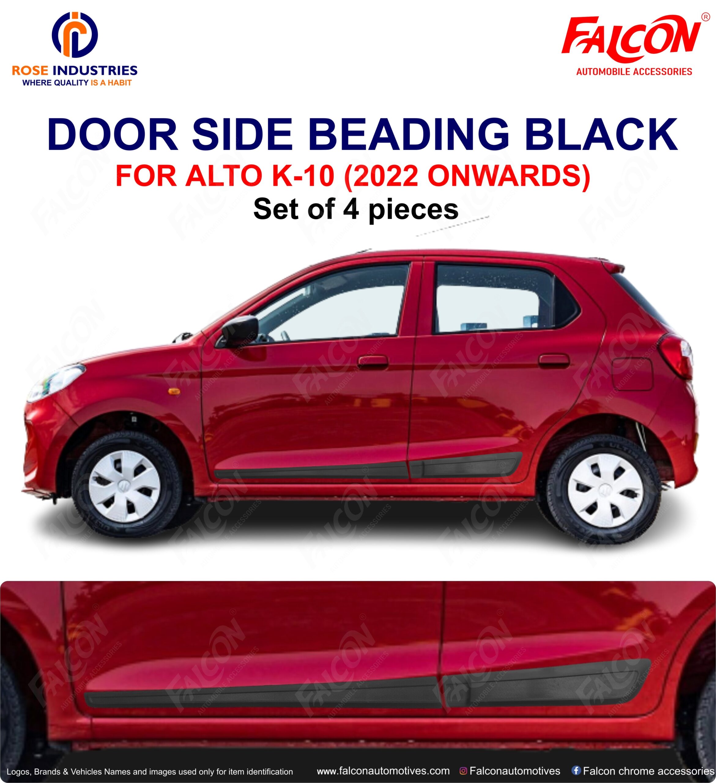 ALTO K10 2022 BLACK SIDE BEADING