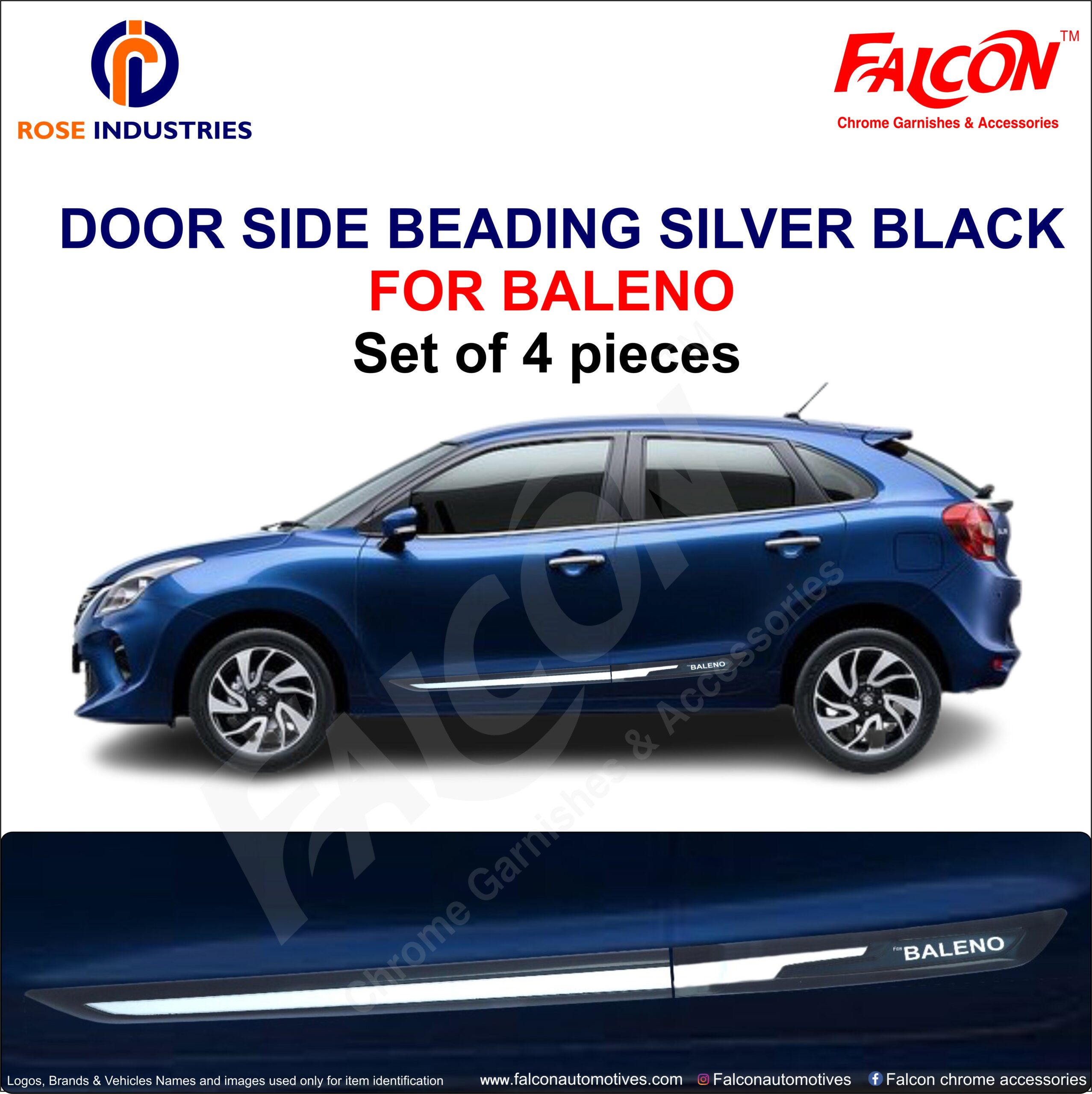 BALENO CHROME SIDE BEADING