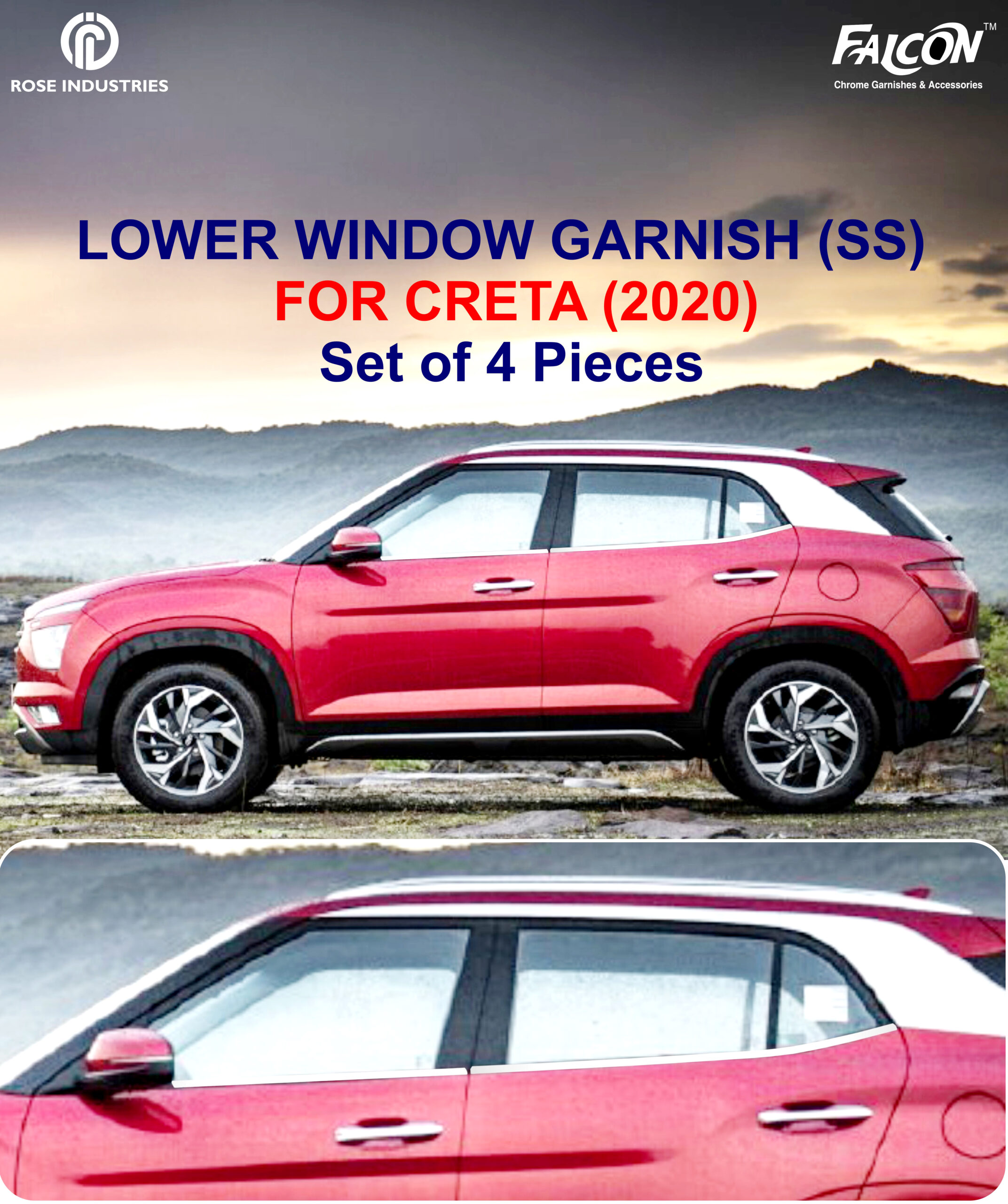 CRETA T-3 2020 LOWER WINDOW GARNISH RLG74