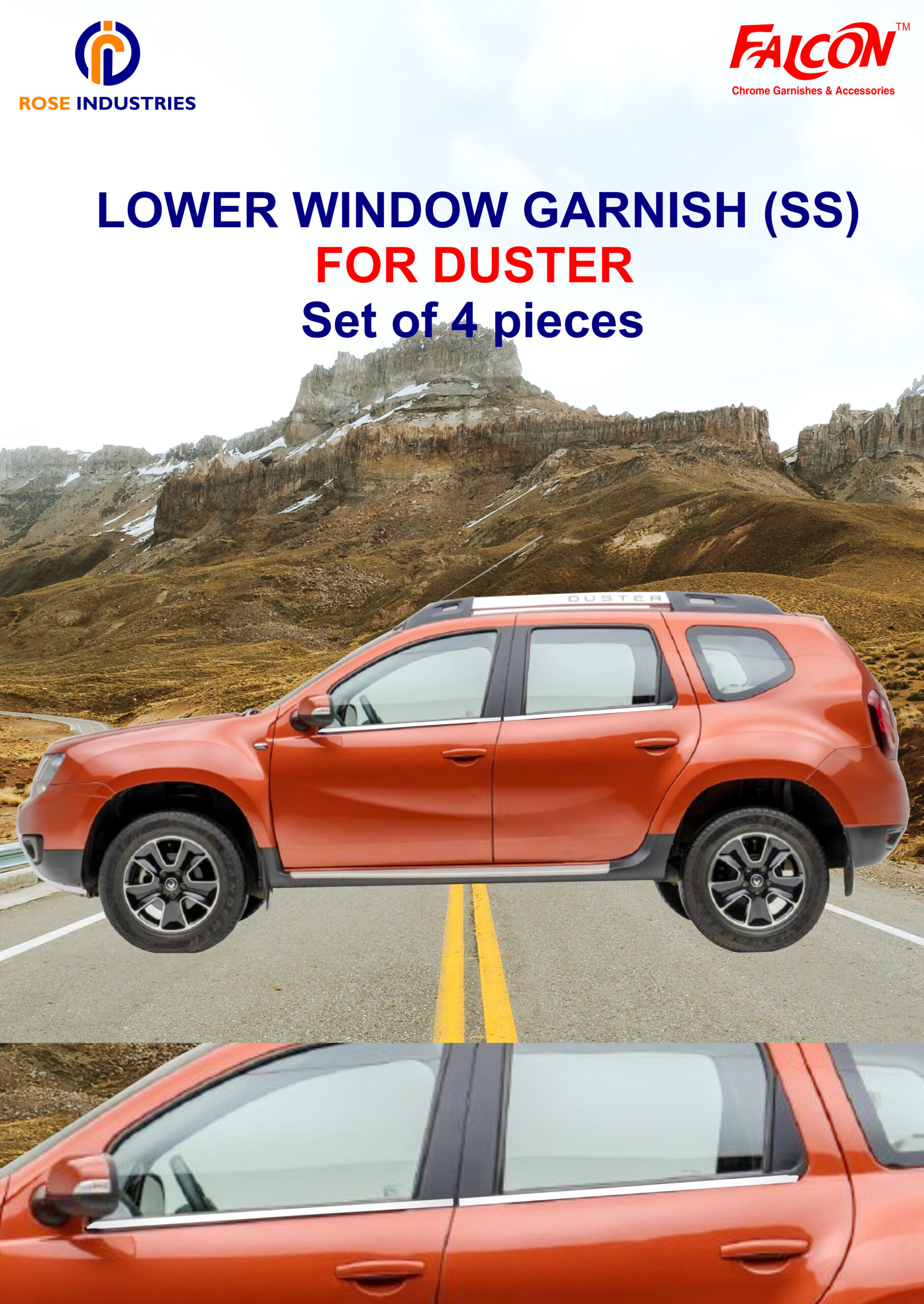 DUSTER LOWER WINDOW GARNISH RLG62