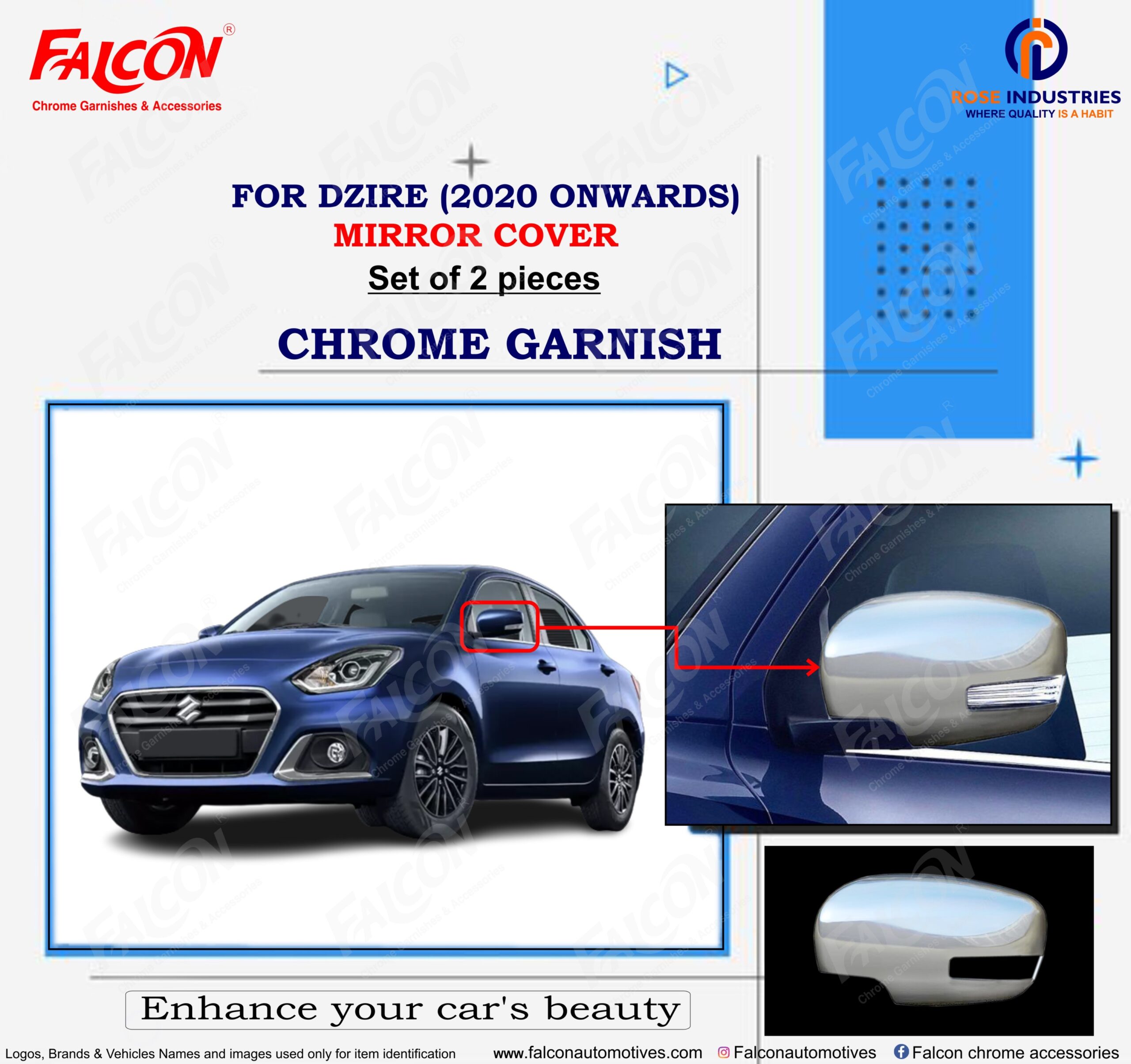 DZIRE T-2 BLINKING MIRROR COVER
