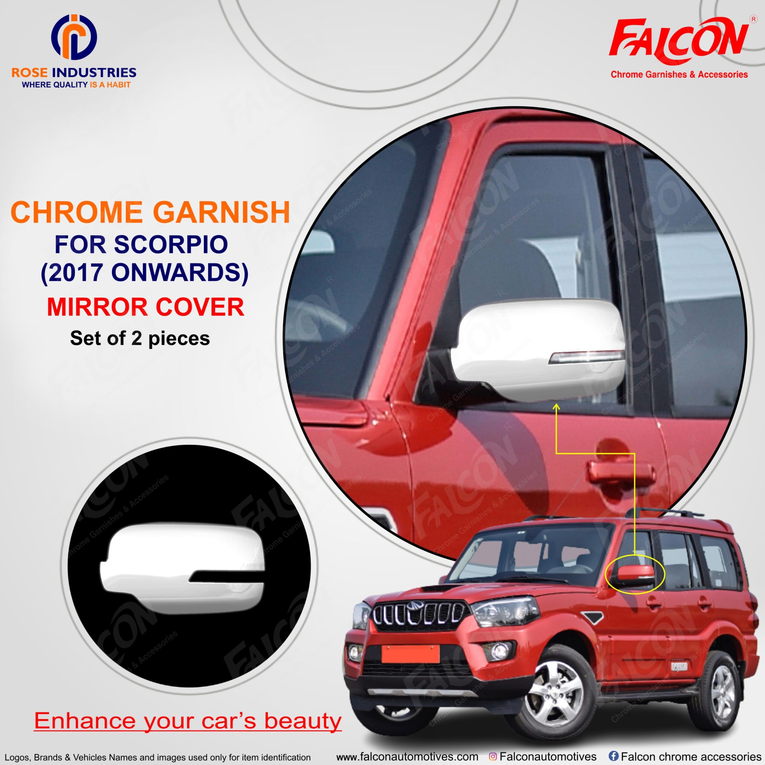 SCORPIO BLINKING MIRROR COVER T-3-4-5