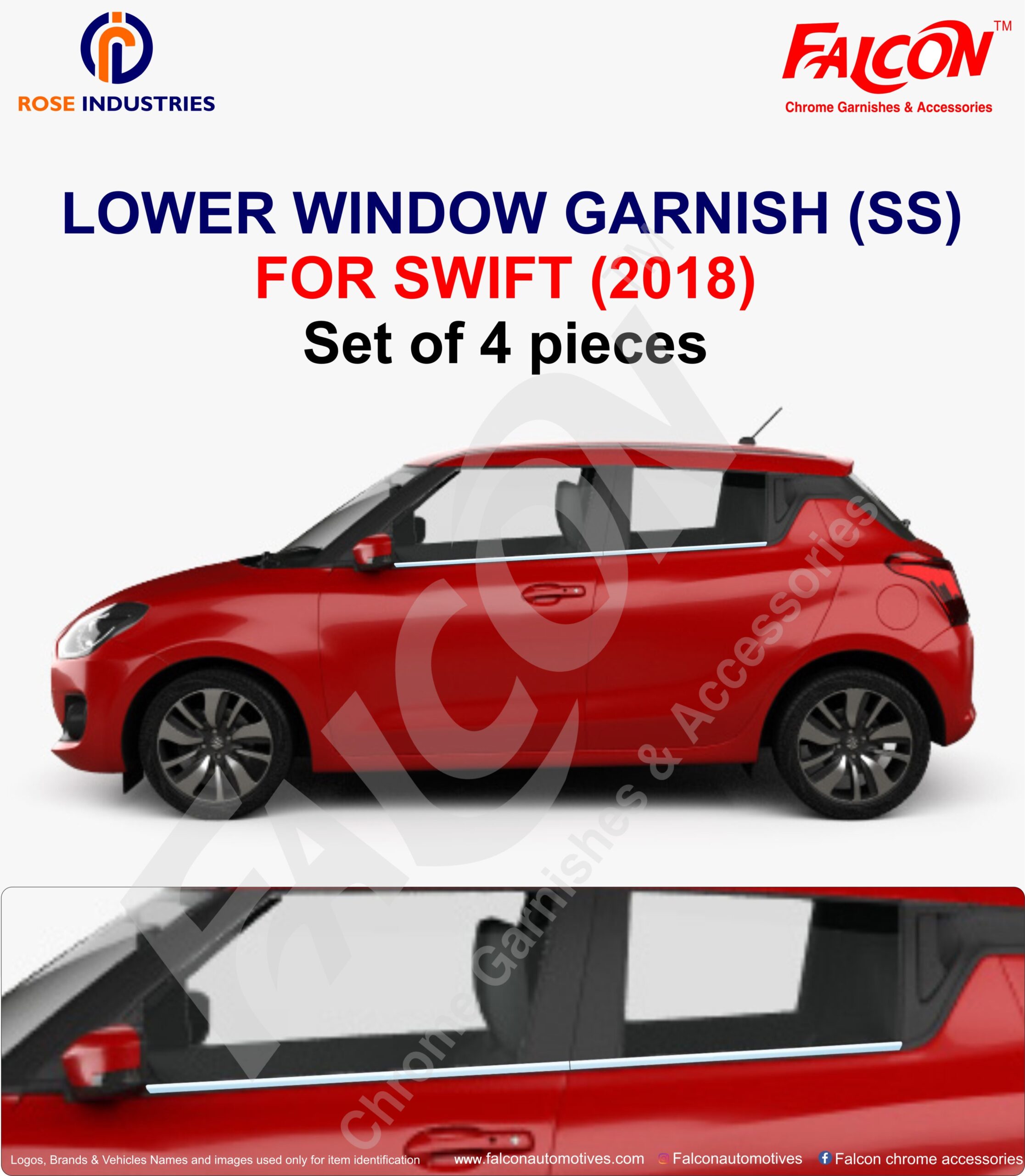 SWIFT 2018 LOWER WINDOW GARNISH RLG16